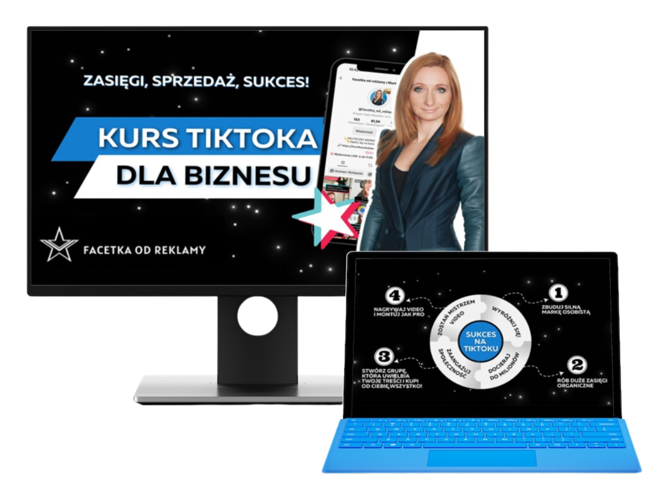 Kurs online TikTok dla biznesu - mockup